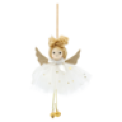Angel With Lace Dress Christmas Tree Decoration Assorted Item - Supplied At Random