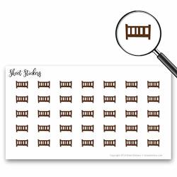 Baby Cot Bed Crib Cradle Child Sticker Sheet 88 Bullet Stickers For Journal Planner Scrapbooks Bujo And Crafts Item 483236