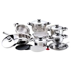 21 Piece Crown Stainless Steel Cookware Set