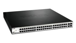 D-Link 48-PORT 10 100 1000BASET Poe + 4 Gigabit Sfp Ports Web Smart Switch