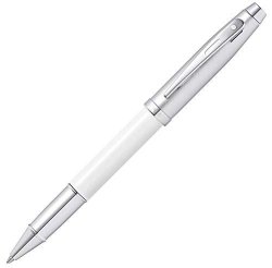 Sheaffer 100 White Lacquer Rollerball Pen With Chrome Trim