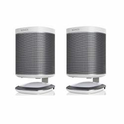 Flexson Lighted Desktop Speaker Stands For Sonos Play 1 With USB Charger - Pair White