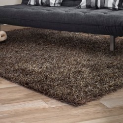 Polyester Shaggy Carpet In Coffee