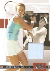 Lindsay Davenport - Ace Authentic 2005 - "signature Series""jersey Memo" Card 096 Of 500