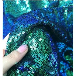 3MM Sparkle Sequins Fabric For Sewing Costumes Knit Dot Strechy Sold By The Yard Tablecloth Linen Sequin Tablecloth Table Runner Laser Green