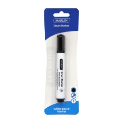 Marlin Smart-marker White Board Markers 1'S Black Pack Of 12