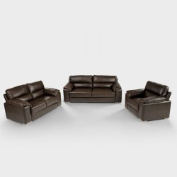Cameron 3 Piece Leather Lounge Suite