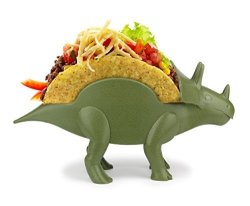 Kidsfunwares Tricerataco Taco Holder - The Ultimate Prehistoric Taco Stand For Jurassic Taco Tuesdays And Dinosaur Parties - Holds 2 Tacos - The Perfect