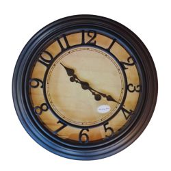 Antique Style Analogue Battery Powered Wall Clock Black