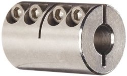 Ruland CLX-6-6-SS One-piece Clamping Rigid Coupling Stainless Steel 3 8" Bore A Diameter 3 8" Bore B Diameter 7 8" Od 1-3 8" Length