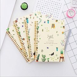 Xdobo A5 Series Cute Softcover Notebooks journals diary Unique Designed Notepad Agenda Pads For Student Coil Book 4 Different Designs Stationery Notepad Best Gift For Teacher