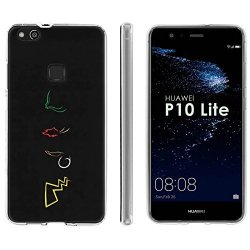 Huawei P10 Lite Tpu Silicone Phone Case Mobiflare Clear Ultraflex Thin Gel Phone Cover - Poke Signs For Huawei P10 Lite 5.2" Screen