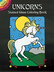 Unicorns Stained Glass Colouring Book - Marty Noble Paperback