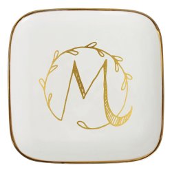 Trinket Jewelry Plate - Letter M
