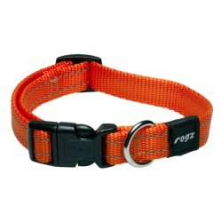 Rogz Classic Reflective Dog Collars - M Orange