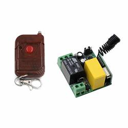 Tomeco Ac 220V 1CH 10A Relay Wireless Remote Control Switch Remote Light Switch System Receiver Transmitter Remote Controller - Color: 433MHZ