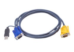 5M USB Kvm Cable With 3 In 1 Sphd And Built-in PS 2 To USB Converter