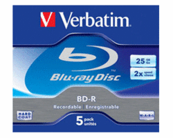 Verbatim 4x 25GB Blu-ray BD-R 5 Pack