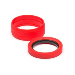 Pro 58MM Lens Silicon Rim ring & Bumper Protectors Red - ECLR58R
