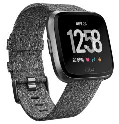 Fitbit Versa Smartwatch in Charcoal Woven Graphite