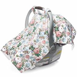 Warm Carseat Canopy Cover Up Apron For Baby Car Seat Carseat Canopy Nursing Baby Shower Gift Floral Print Infant Car Seat Cover