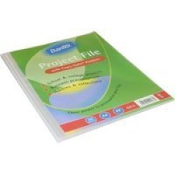 Bantex B3313 Project File With Flexible Cover And 30 Pockets A4 Clear
