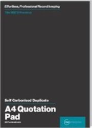 Rbe A4 Quotation Duplicate Pads Pack Of 2