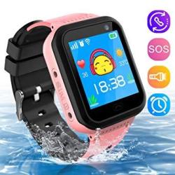 Kids Smartwatch Phone Waterproof Kids Tracker Watch Camera Call Phone Smart Watch For Kids 3-14 Best Gift For Girls Boys Pink