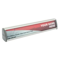 Double Sided Desk Name Plate Sign Frame 280 50MM