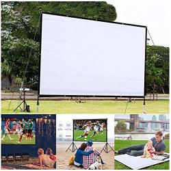 Muderek Foldable Anti-crease For Home Theater Indoor Outdoor Projector Movie Screen Projection Screens