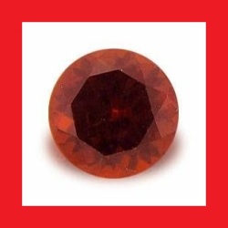 Garnet - Top Red Orange Round Facet - 0.395cts