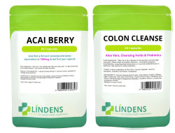 High Potency Acai Berry Colon Cleanse Combo Pack - Detox Weight Loss 1 Month Supply