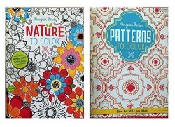 Designer Series Patterns To Color & Nature To Color Adult Coloring Book Set By "kappa Books Publishers Llc