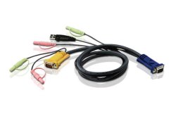 Aten 1.8M USB Kvm Cable With 3 In 1 Sphd And Audio