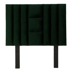 Nur Vertical Blocks Panel Headboard Queen-emerald Green