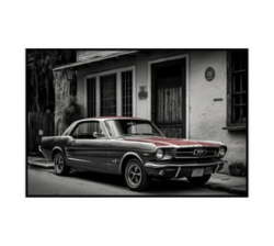 Canvas Wall Art - Premium - Ford Mustang This Iconic Vintage Car Features - B1505