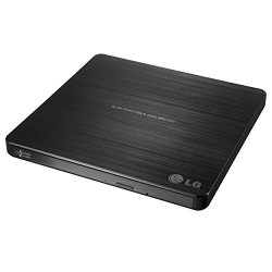 LG Electronics 8X USB 2.0 Super Multi Ultra Slim Portable DVD Rewriter External Drive With M-disc Support For PC And Mac Black GP60NB50