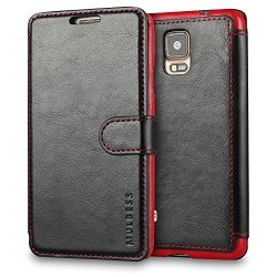 Mulbess Two-tone Design Phone Wallet For Samsung Galaxy Note 4 Case Leather Phone Case For Samsung Galaxy Note 4 Black