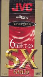 Jvc Premium Quality 6 Hrs. T-120 Sx Gold Vhs Tapes 4 Pack