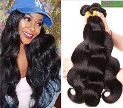 Body Wave Hair Weft Extensitons 8A Unprocessed Virgin Brazilian Hair With Body Wave Hair Extensions One Bundles Of Brazilian Hair 18" Natrual Color