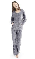 Wake & Wear By Ink+ivy Womens Raglan Top With Lounge Pants Pajama Set Grey XL