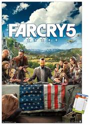 Trends International Far Cry 5-KEY Art Mount Wall Poster 22.375" X 34" Premium Poster & Mount Bundle