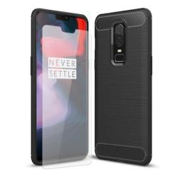 Olixar Sentinel OnePlus 6 Case and Glass Screen Protector Black Special Import