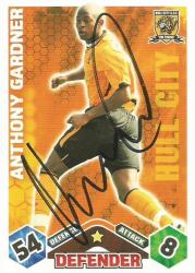 Anthony Gardner - "match Attax 2009 10" "signed" Card
