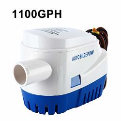 Dasmarine 12V Automatic Submersible Boat Bilge Water Pump 1100GPH Built-in Auto Float Switch 1100GPH