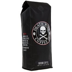 Death Wish Ground Coffee The World's Strongest Coffee Fair Trade And Usda Certified Organic - 16 Ounce Bag
