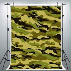 Lucksty Military Camouflage Backdrops For Photography 6X9FT Army Green Camouflage Photo Backgrounds Photo Booth Studio Props LUGE053
