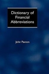 Dictionary Of Financial Abbreviations