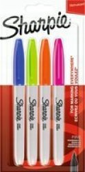 Sharpie Fine Permanent Markers Fun Carded - Pack 4 NS2065403