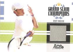 Andy Roddick - Ace Authentic 2005 - Rare "grand Slam Champions""jersey Memo" Card Gs2 161 Of 500